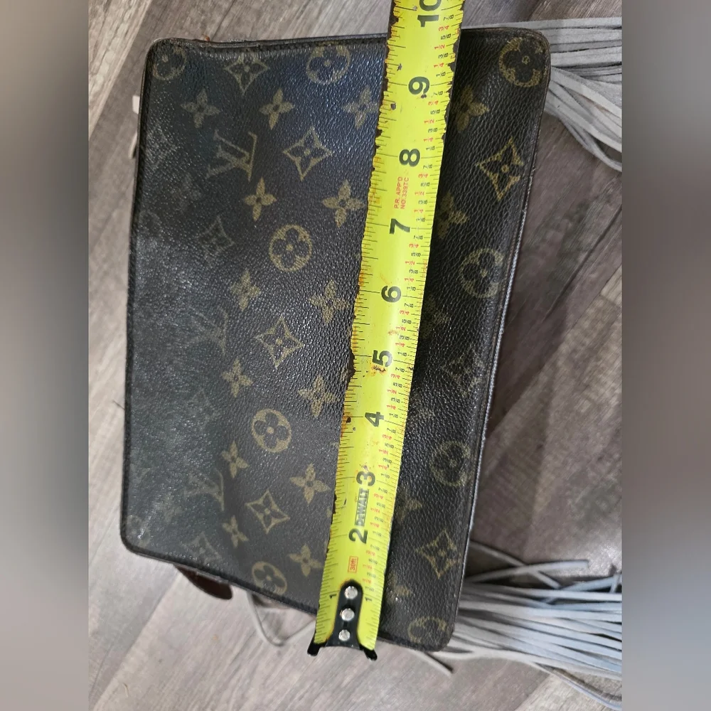 Upcycled LV LOUIS VUITTON Westerncore Clutch Pouch Bag Formal Monogram Tassel - Picture 11 of 15